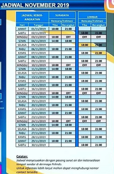 Jadwal Dan Tarif Kapal Kmp Dln Oasis Lembar Sby Lembar 2019